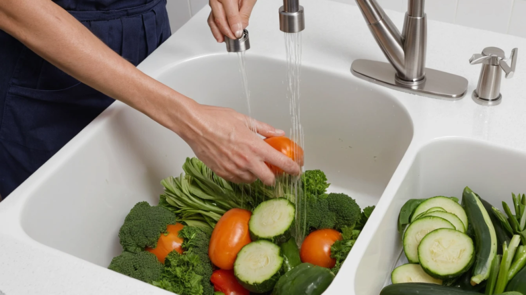 Rinsing Vegetables